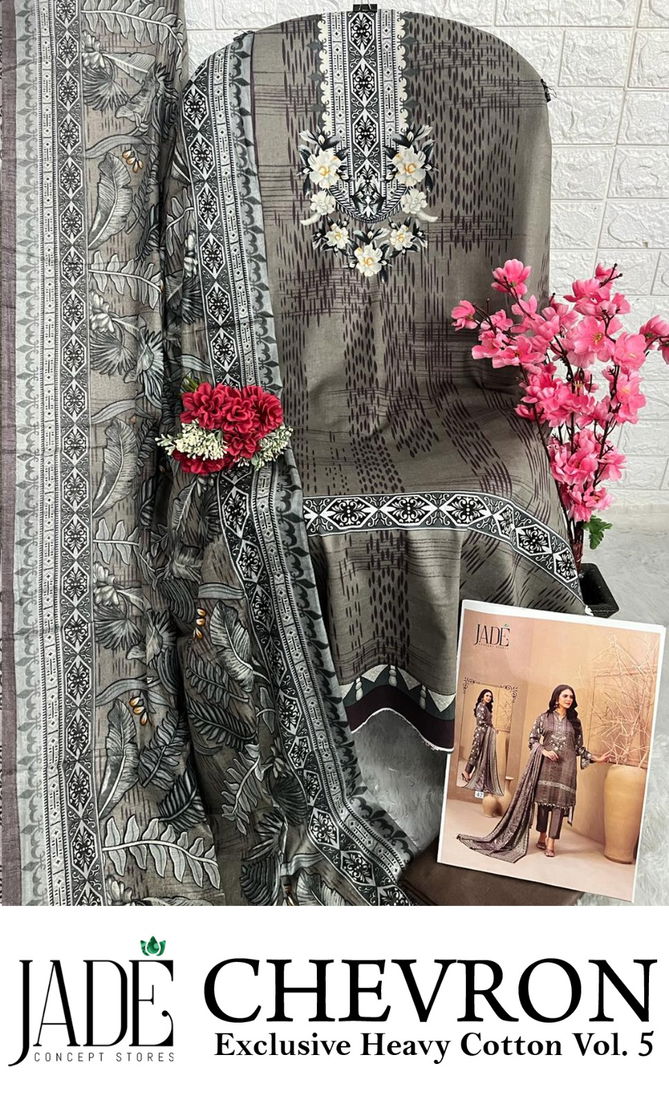 Chevron Vol 5 By Jade Exclusive Heavy Cotton Pakistani Dress Material Wholesale market In Surat